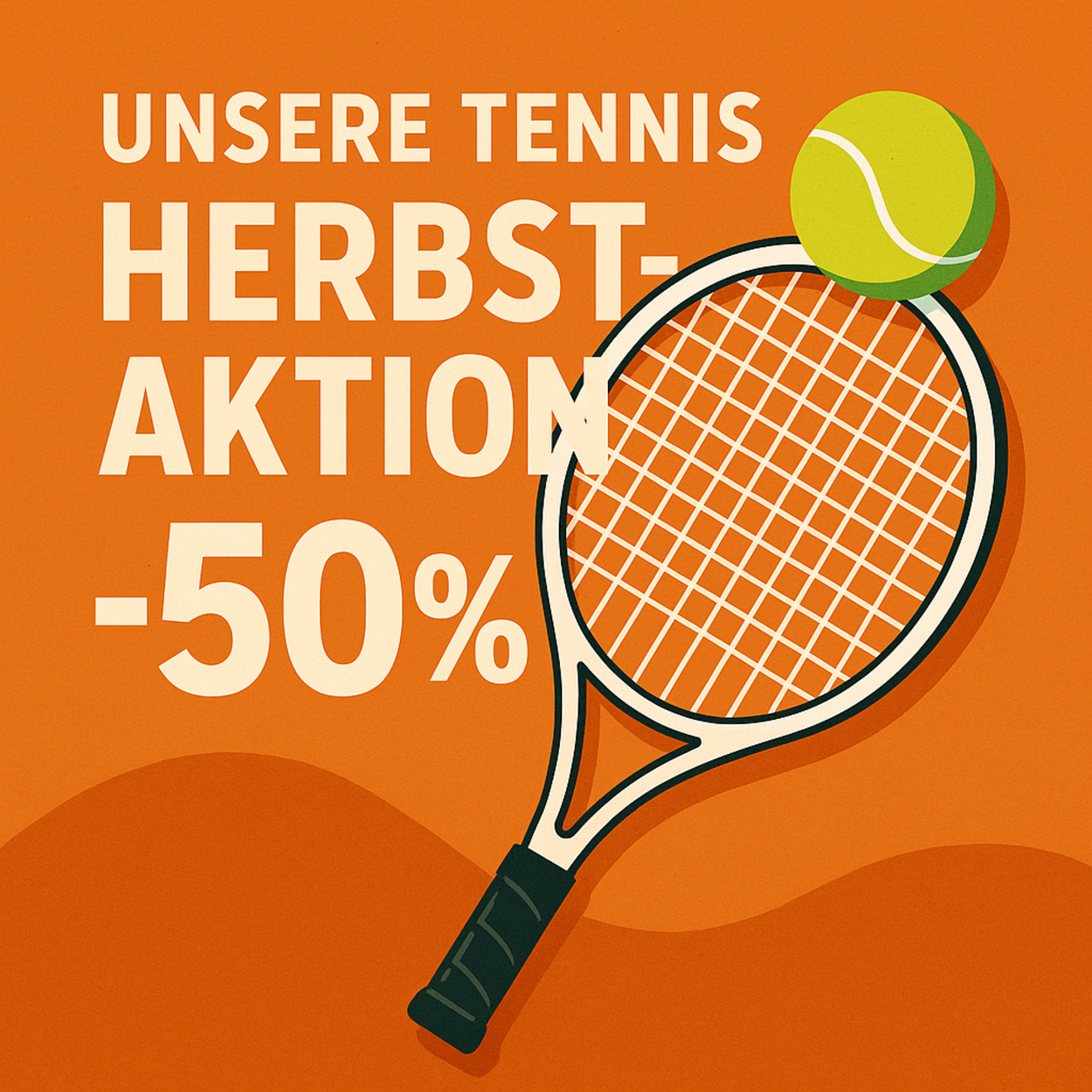 Herbstaktion -50% auf alle Tennisstunden